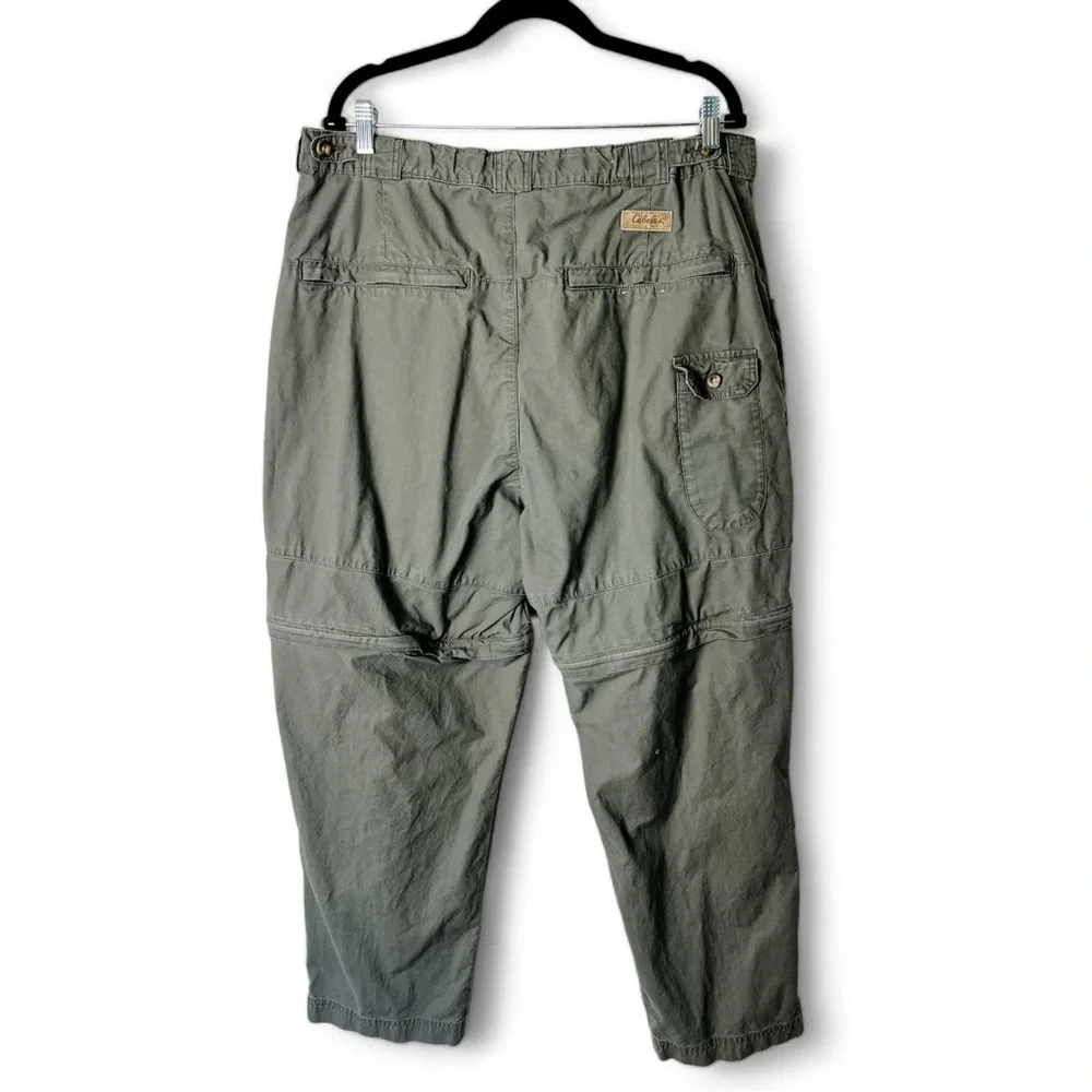 Cabela’s -‎ Men’s Convertible Cargo Pants Shorts Khaki Green Fishing - Sz. 40/30